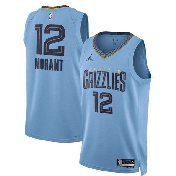 Ja Morant (Jordan)-(Grizzlies)-(Blue)-(Jersey)-(New Cond.)-(Stiched)-(XL)-$90.00 - Picture 13 of 13